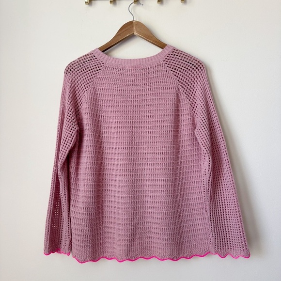 Lisa Todd Rip Tide Cotton Cashmere Pullover Sweater Medium Primrose - Picture 6 of 10